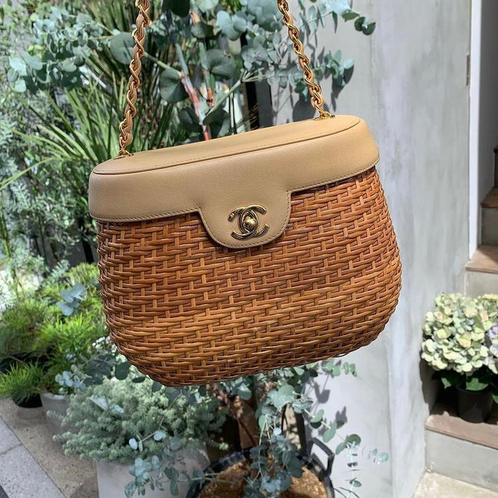 *CHANEL Basket bag Chain Shoulder Bag
