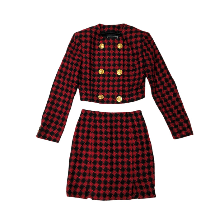 * Versace Jeans Couture Versched Jeans Skirt Suit