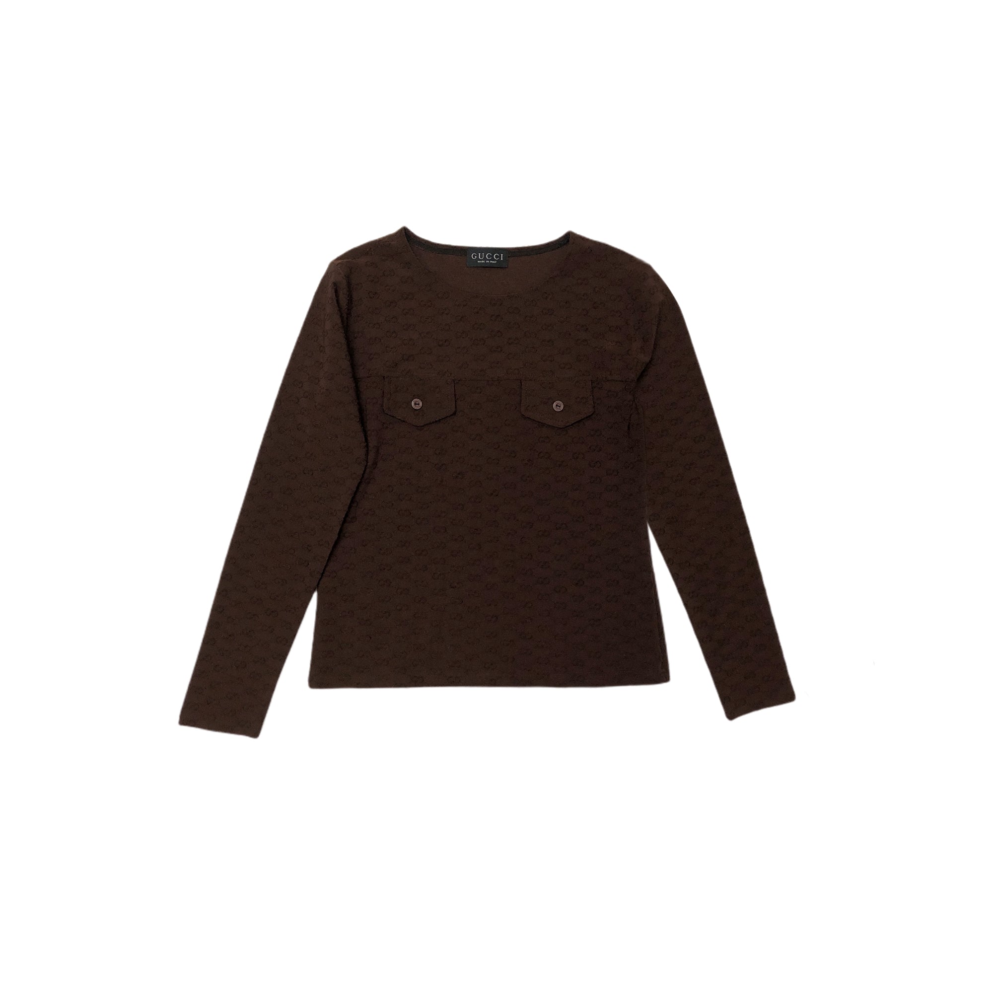 GUCCI グッチ カットソー 長袖 モノグラム ロゴ GG – VINTAGE SELECT