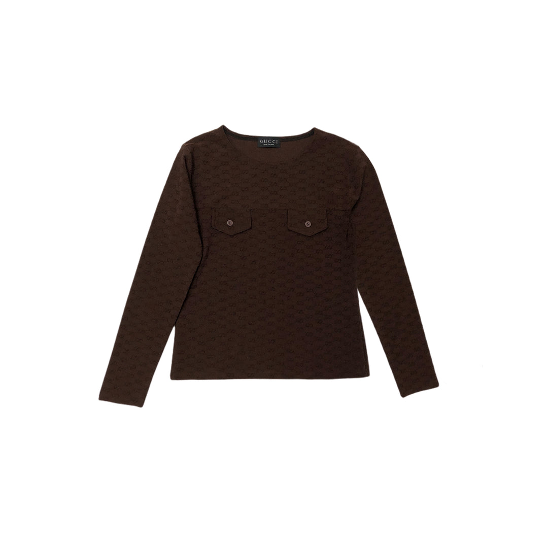 * Gucci Gucci Cutsaw Long Sleeve Monogram Logo GG
