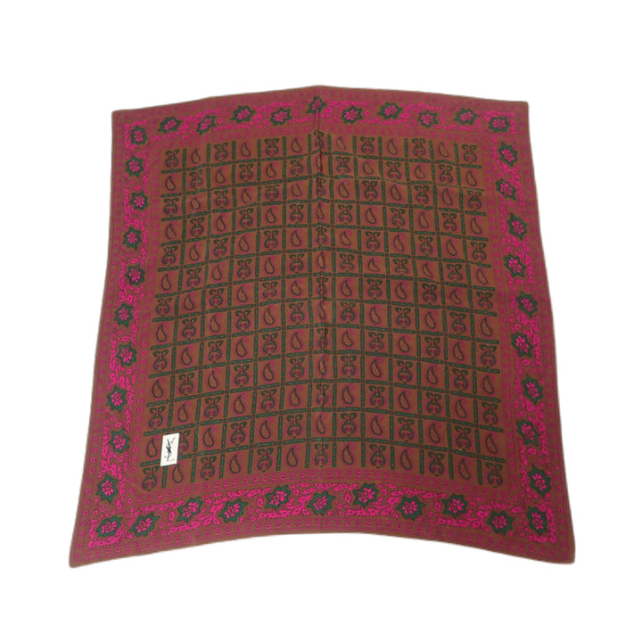 Yves Saint Laurent Eve Sun Laurent Paisley图案围巾