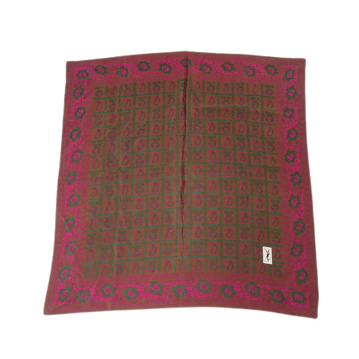 Yves Saint Laurent Eve Sun Laurent Paisley图案围巾