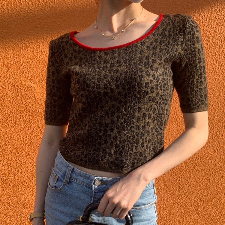 *FENDI leopard pattern knit