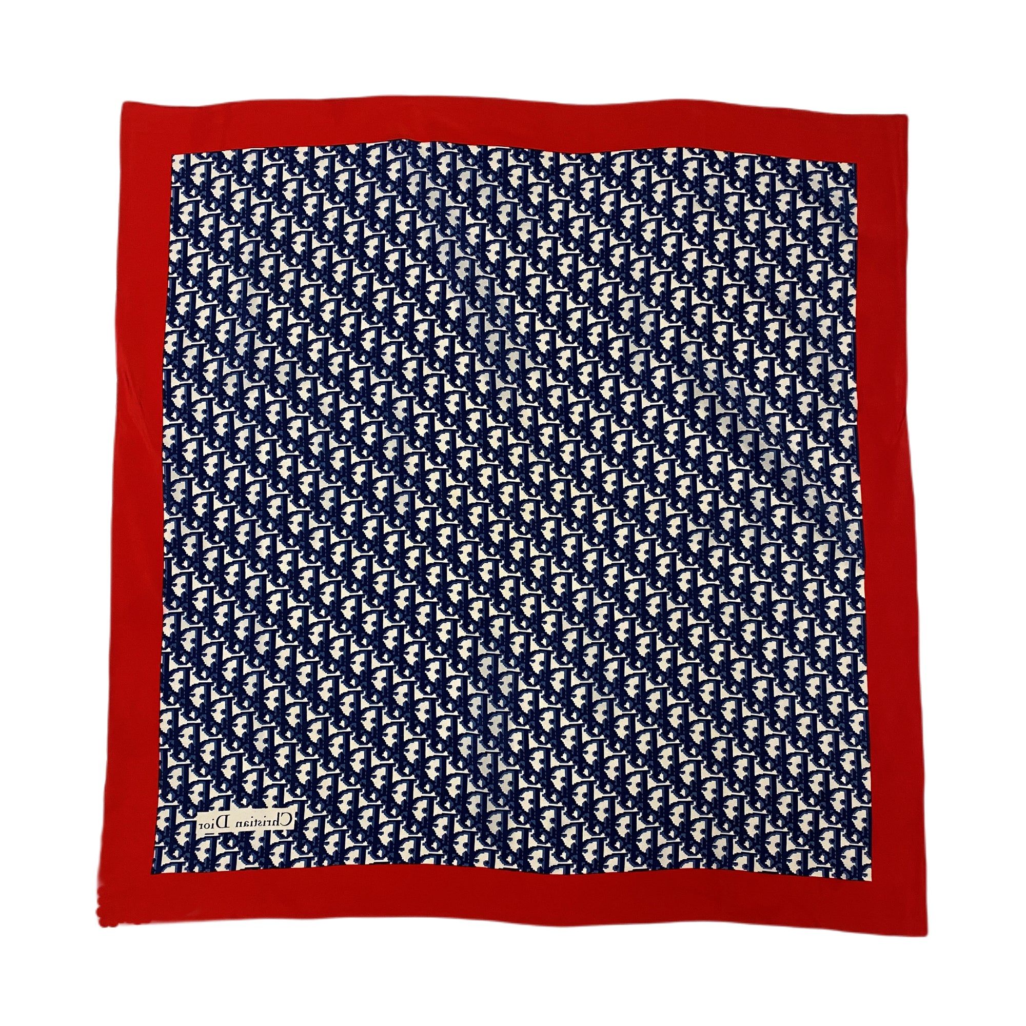 Christian Dior スカーフ　トロッター　クリスチャンディオール　茶 クリスチャンディオール スカーフ トロッター柄 シルク ブラウン