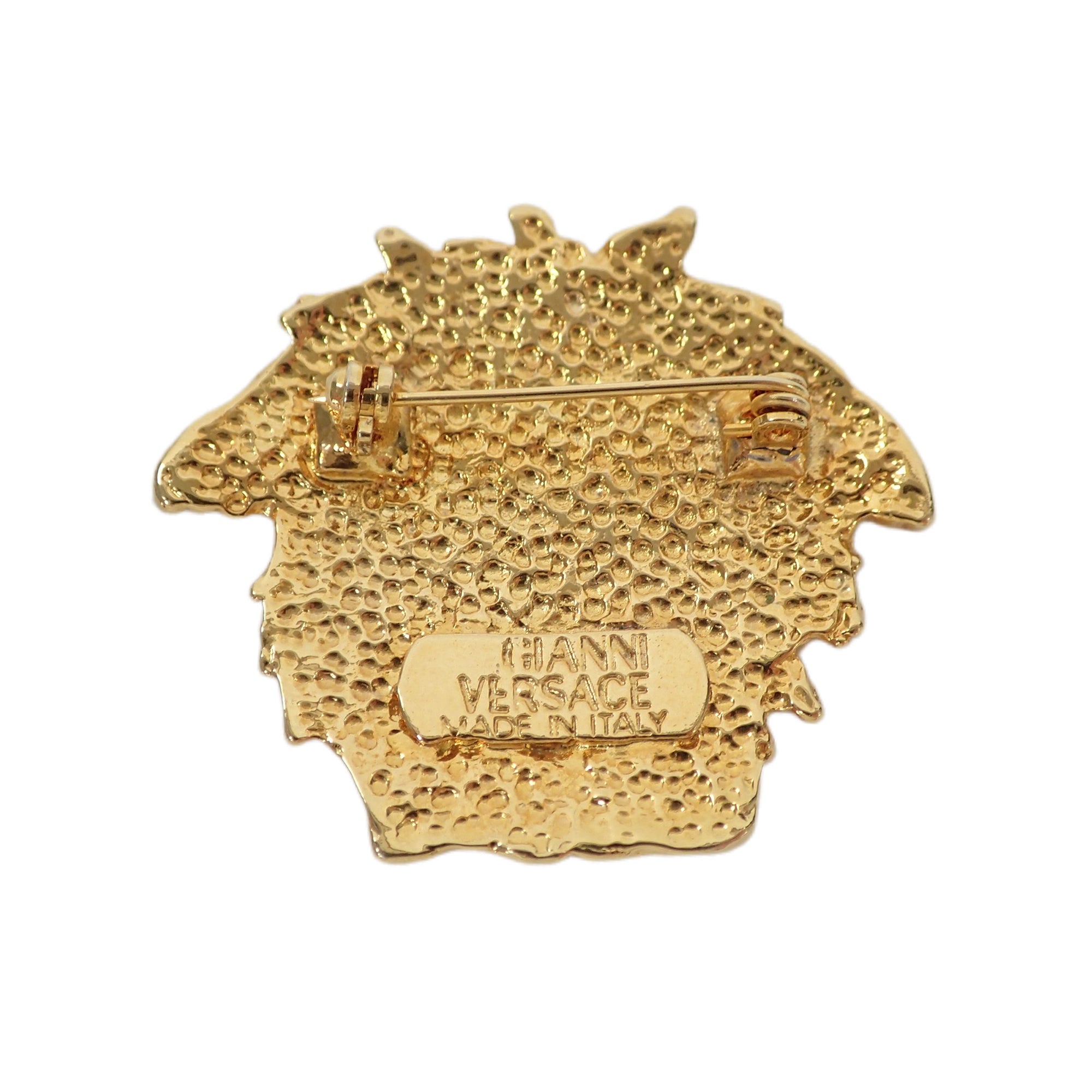 ジャンニ ヴェルサーチ メデューサ ブローチ ゴールド ラインストーン 楽天市場】ジャンニ ヴェルサーチ メデューサ ブローチ ゴールド