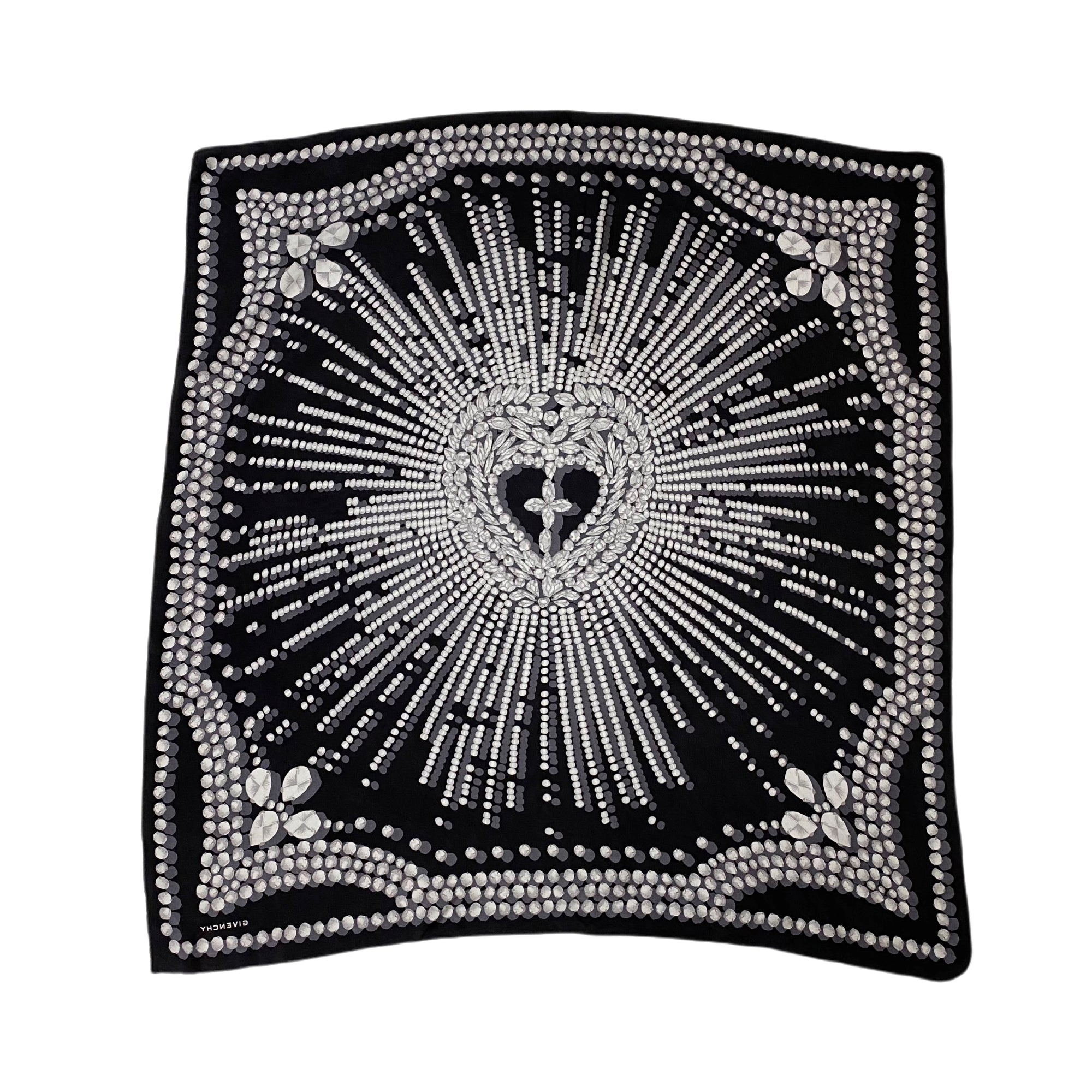 GIVENCHY ジバンシー スカーフ ジュエリー 宝石 ハート クロス