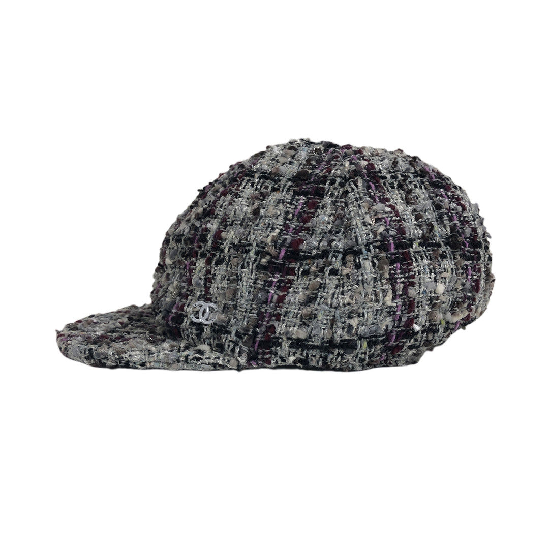 * Chanel Hat Tweed Check Pattern