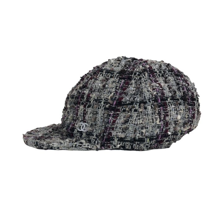 * Chanel Hat Tweed Check Pattern
