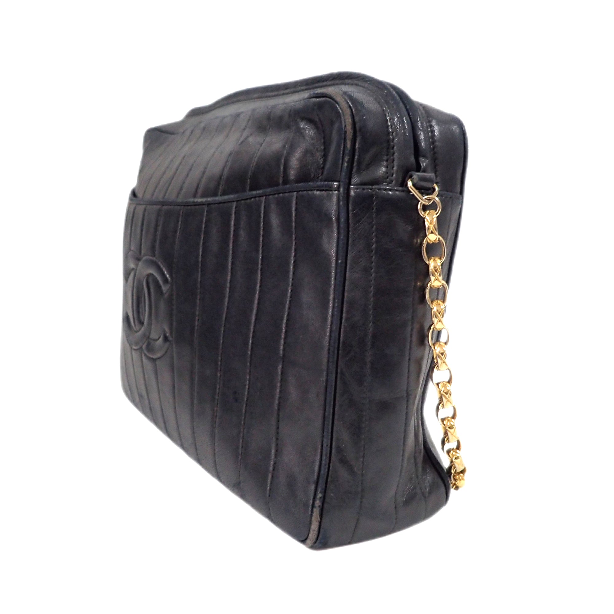 美品【シャネル】マドモアゼル ミディアム ショルダーバッグ CHANEL シャネル マドモアゼル タッセル チェーンショルダー