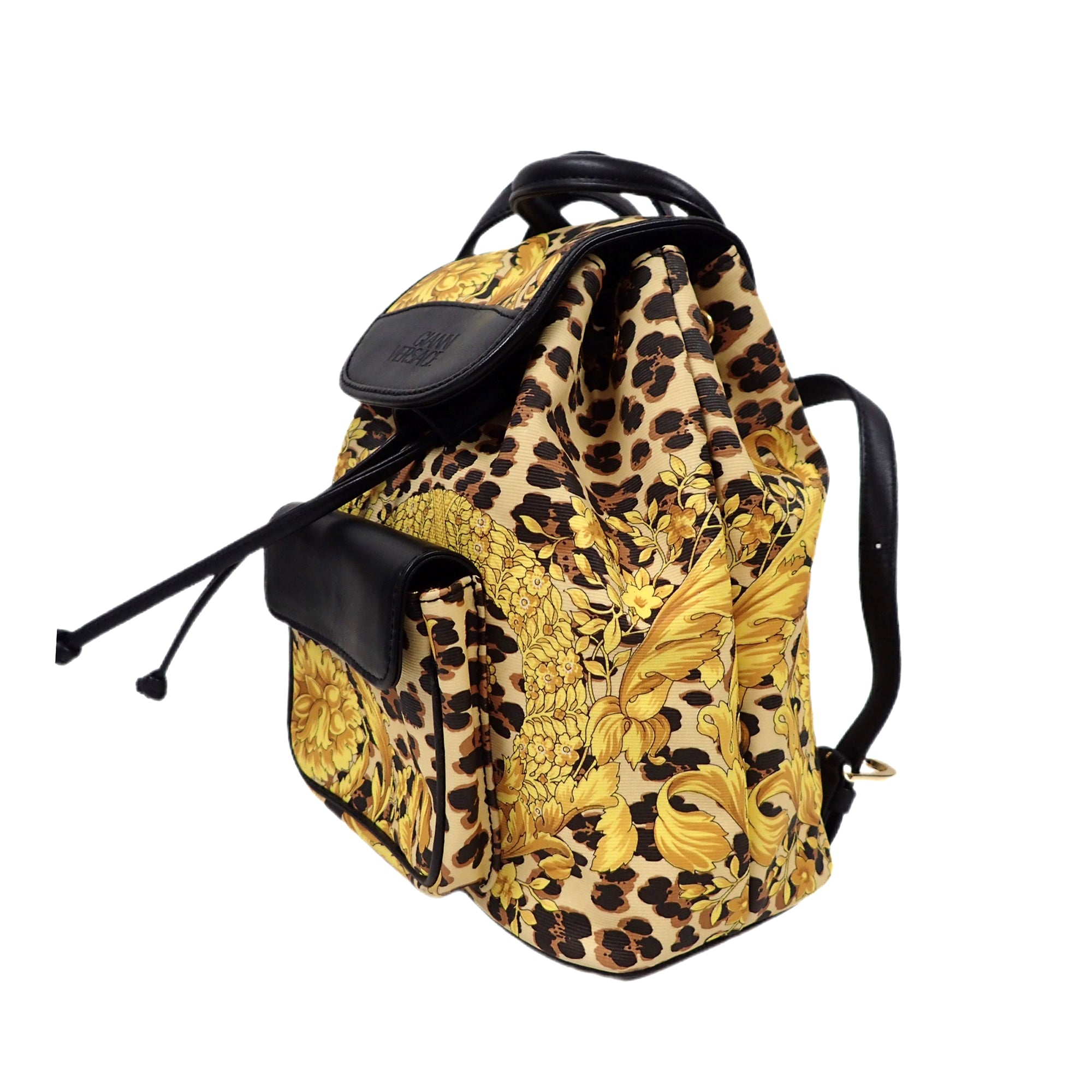 Gianni Versace レオパード柄 リュック GIANNIVERSACE ジャンニヴェルサーチ レオパード リュックサック