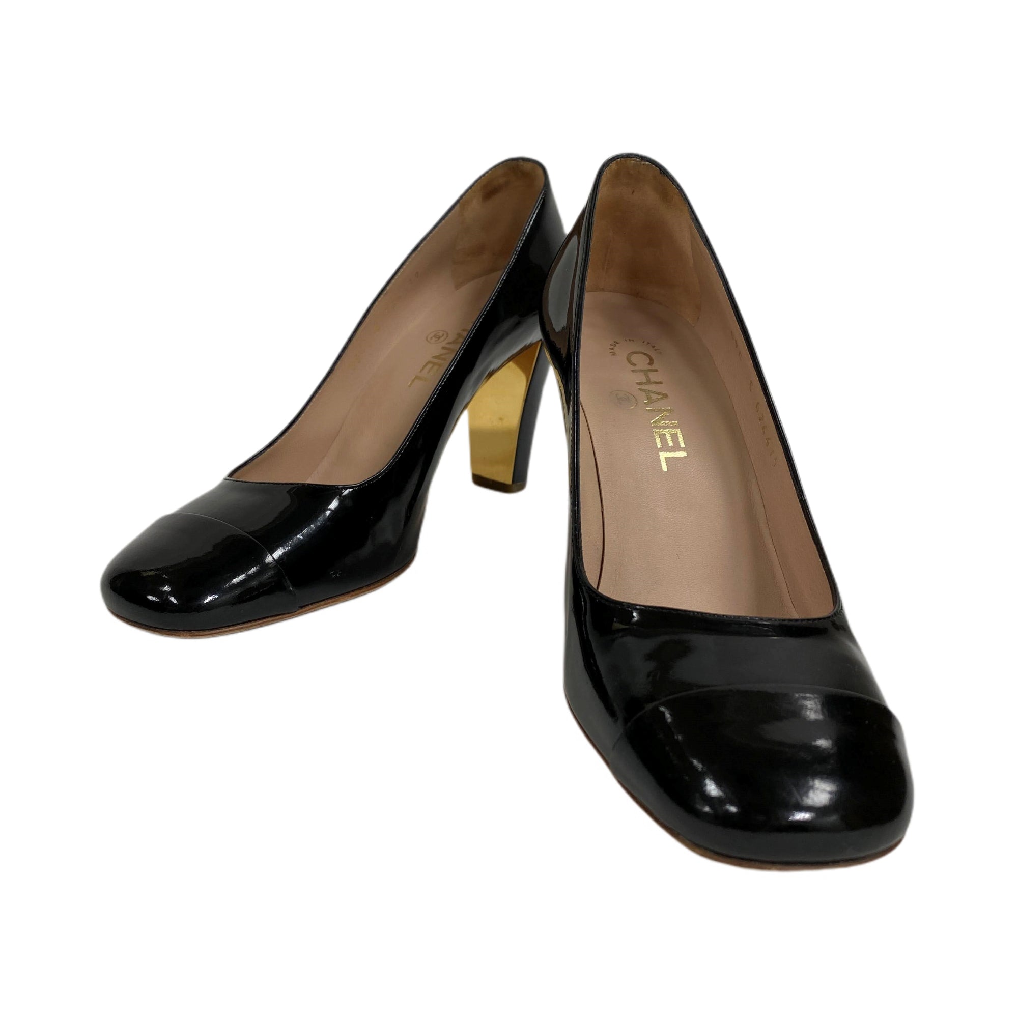 CHANEL シャネル パンプス シューズ チャンキーヒール ココ