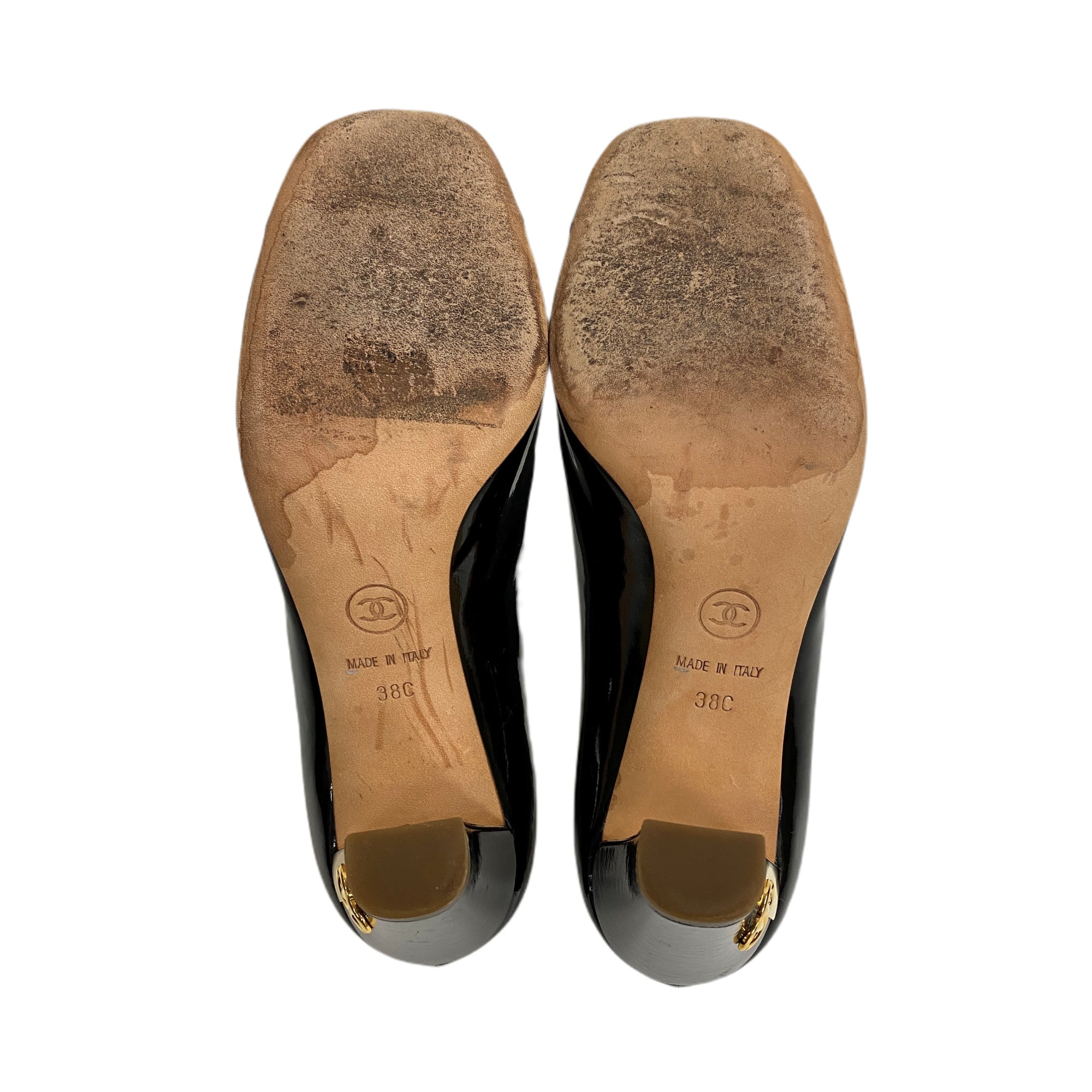 CHANEL シャネル パンプス シューズ チャンキーヒール ココ