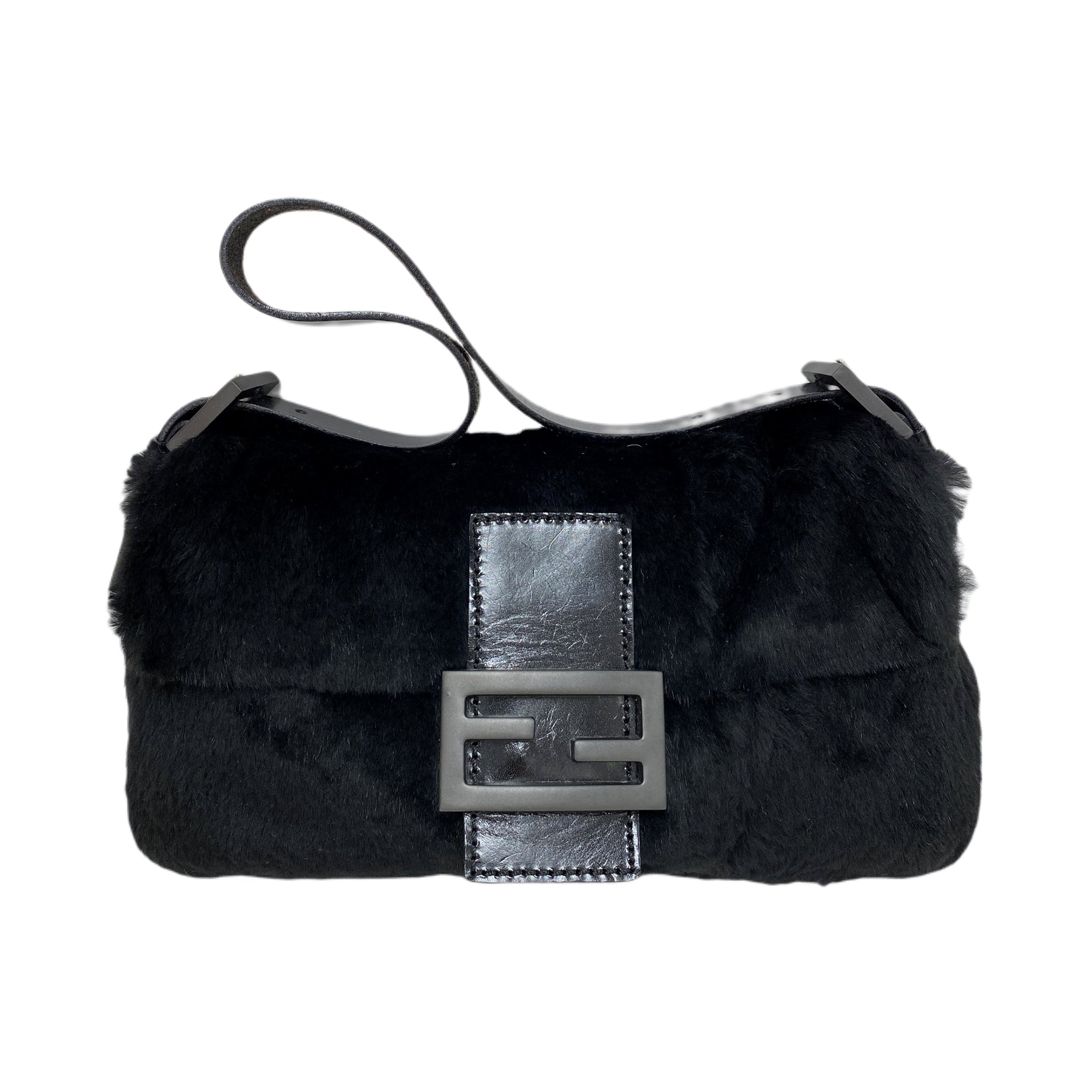 フェンディ FENDI ラビットファー マンマバケット ショルダーバッグ 