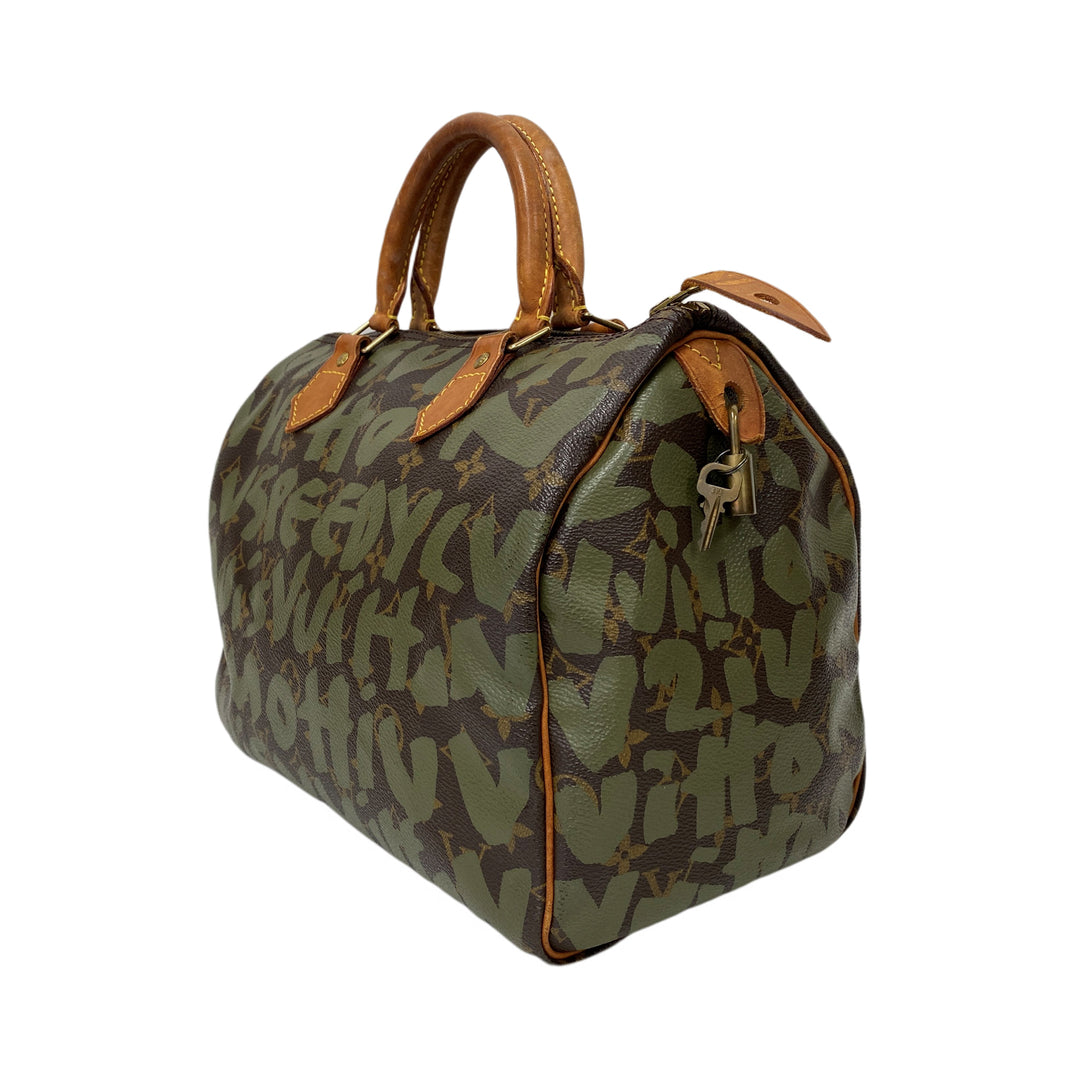 *LOUIS VUITTON Louis Vuitton TH0051 2001 Monogram Graffiti Speedy 30 M92194 Boston Bag Minoboston