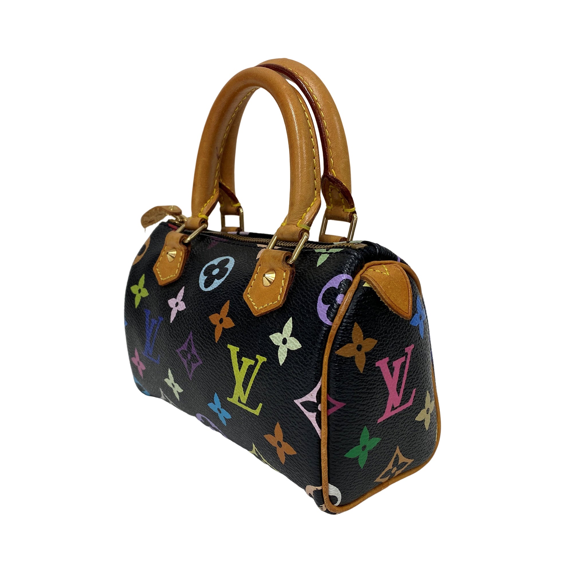 *LOUIS VUITTON Mini Speedy Handbag Mini Boston Monogram Multi-color