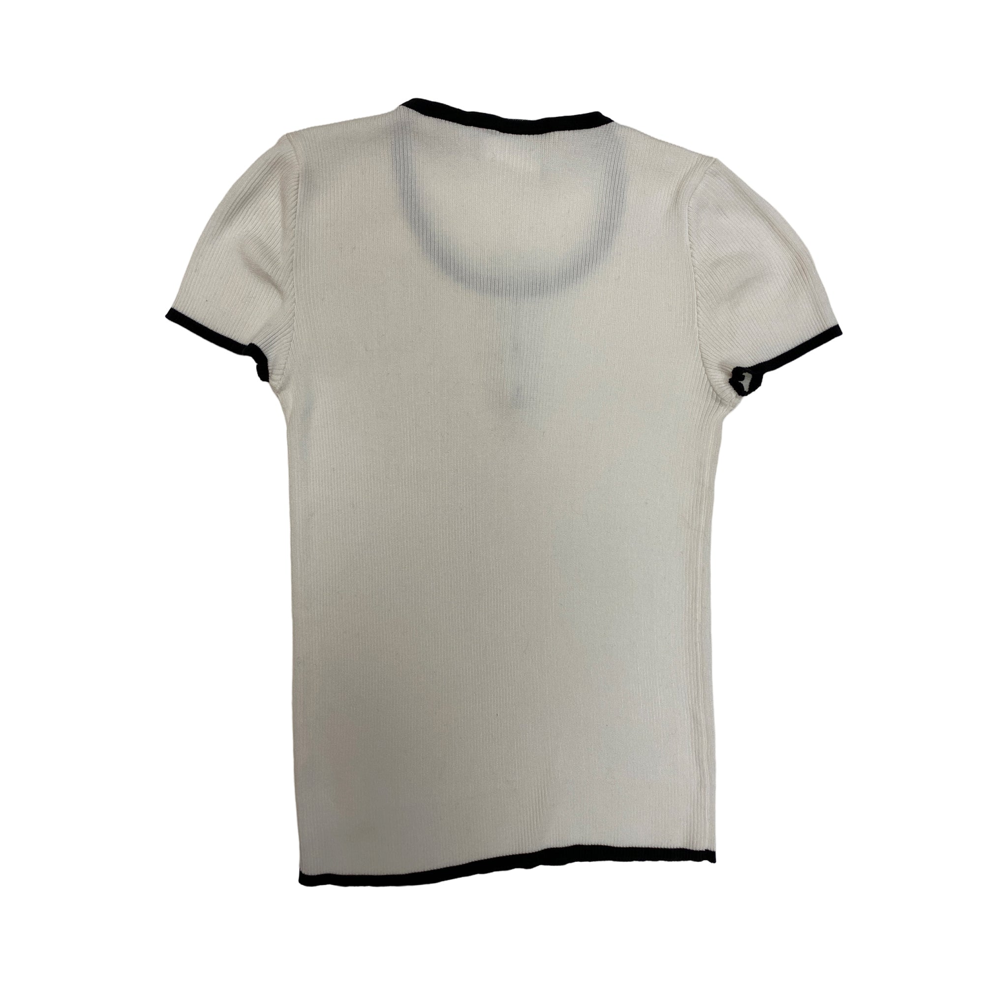 シャネル CHANEL リブニットTシャツ P06663V00284 ブラウン サイズ：40 CHANEL】シャネル『カシミヤ アンサンブルニット size42