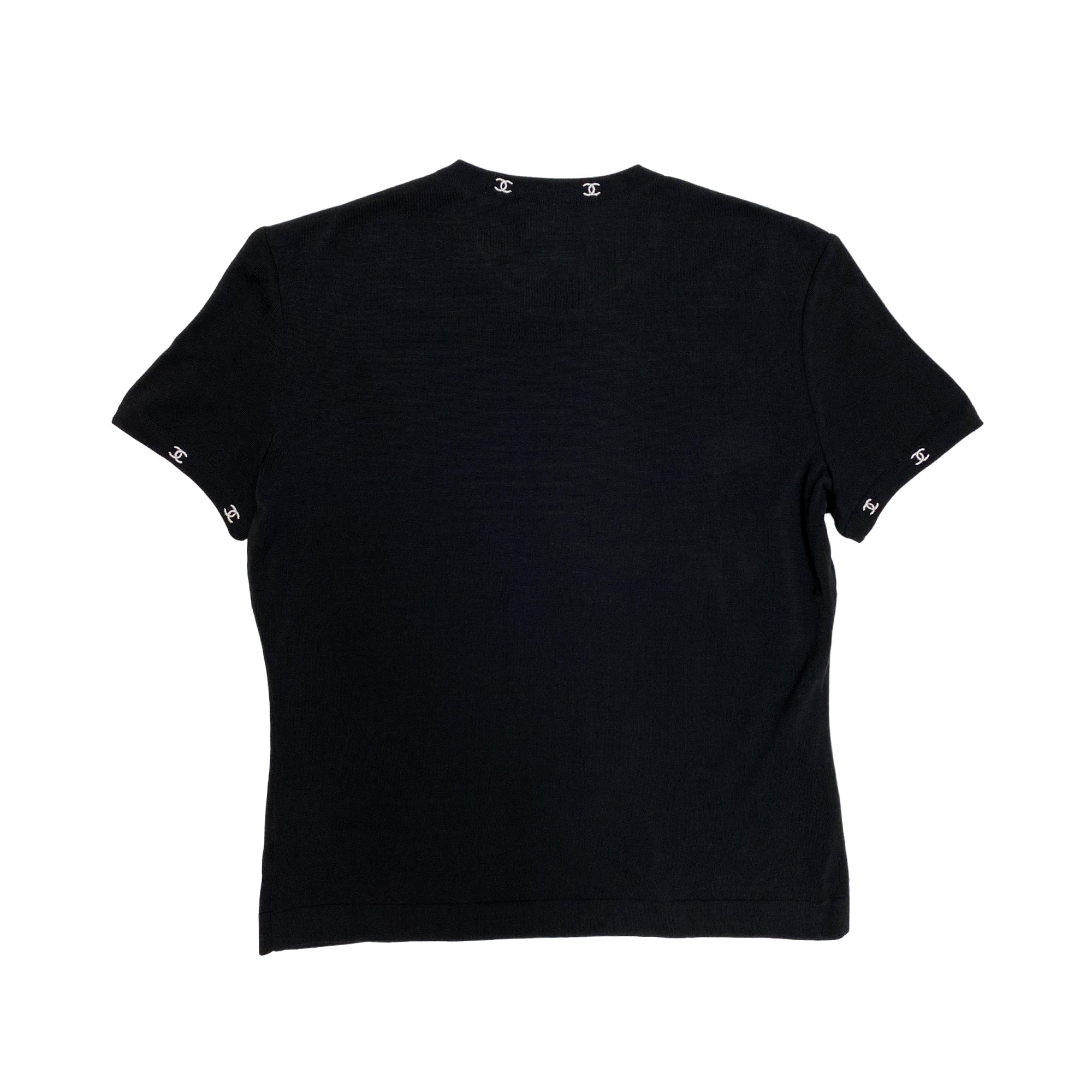 CHANEL ブラック シャツ XL ココロゴ CHANEL ブラック シャツ XL ココロゴ CHANEL ブラック シャツ XL