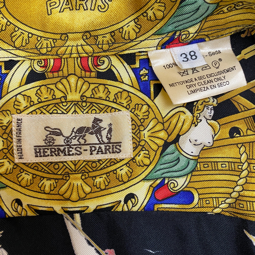 *HERMES HERMES衬衫Seriebotan围巾图案