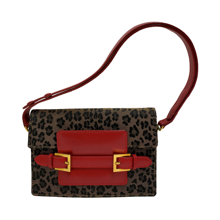 *Fendi Fendi肩带豹纹豹纹