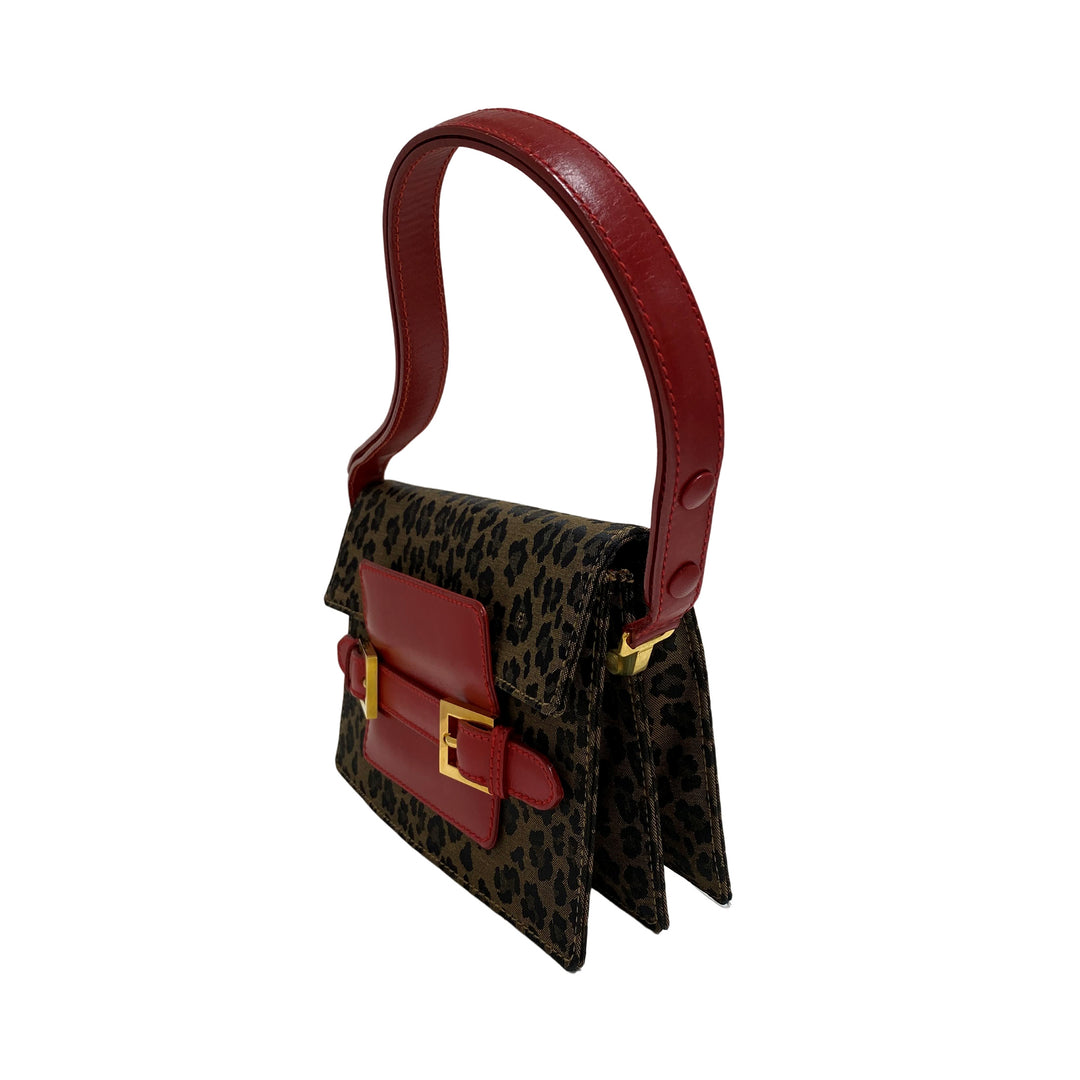 *Fendi Fendi肩带豹纹豹纹