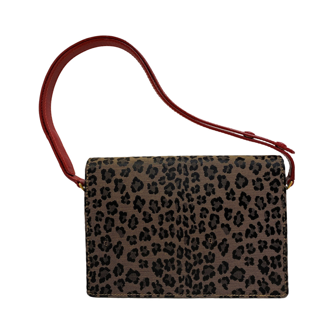 *Fendi Fendi肩带豹纹豹纹