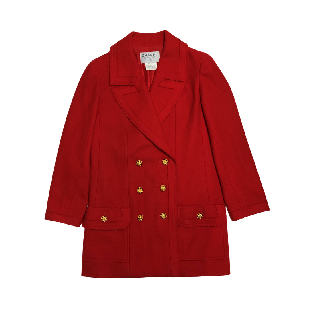 *Chanel Chanel P08474 Coco Button Gripore Jacket