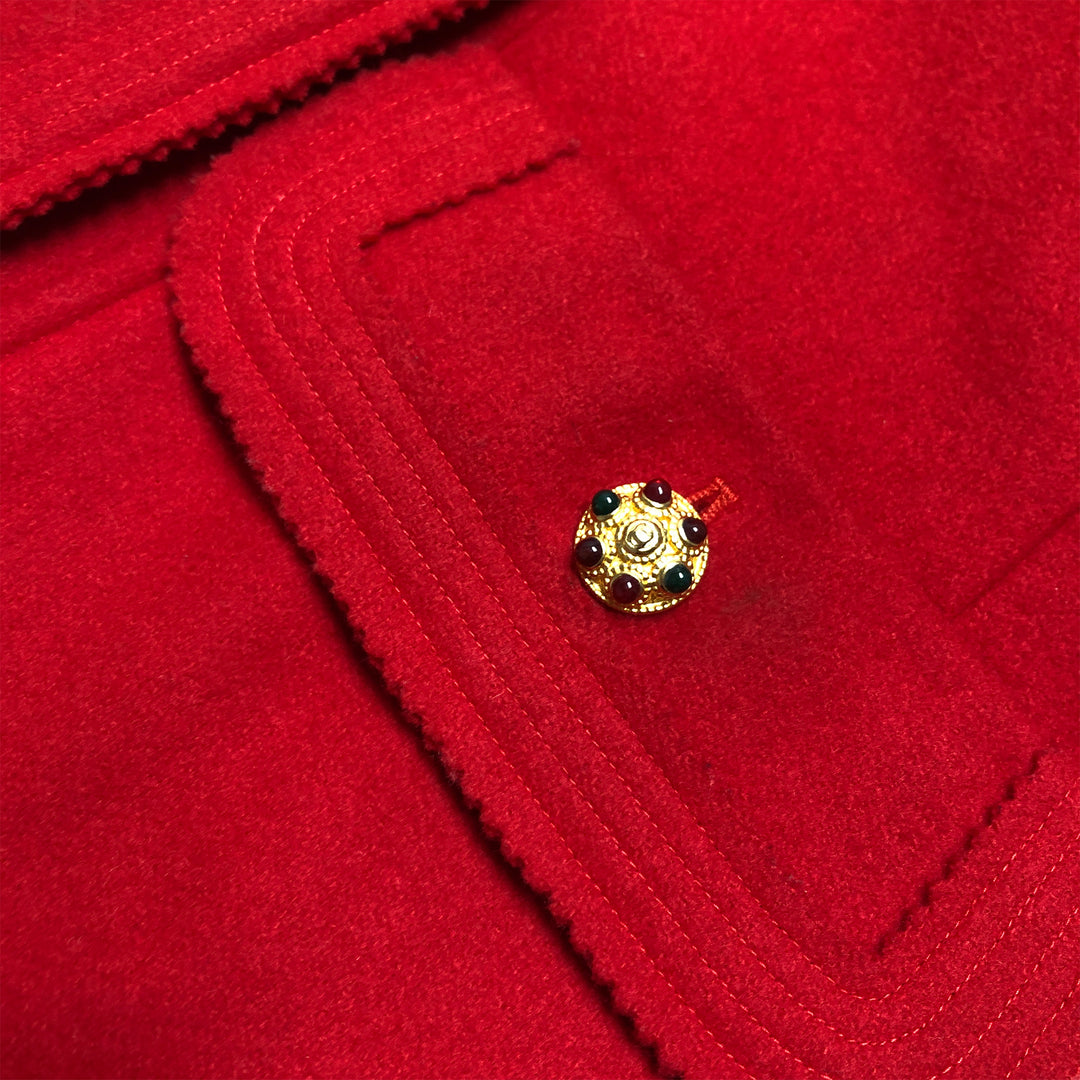 *Chanel Chanel P08474 Coco Button Gripore Jacket