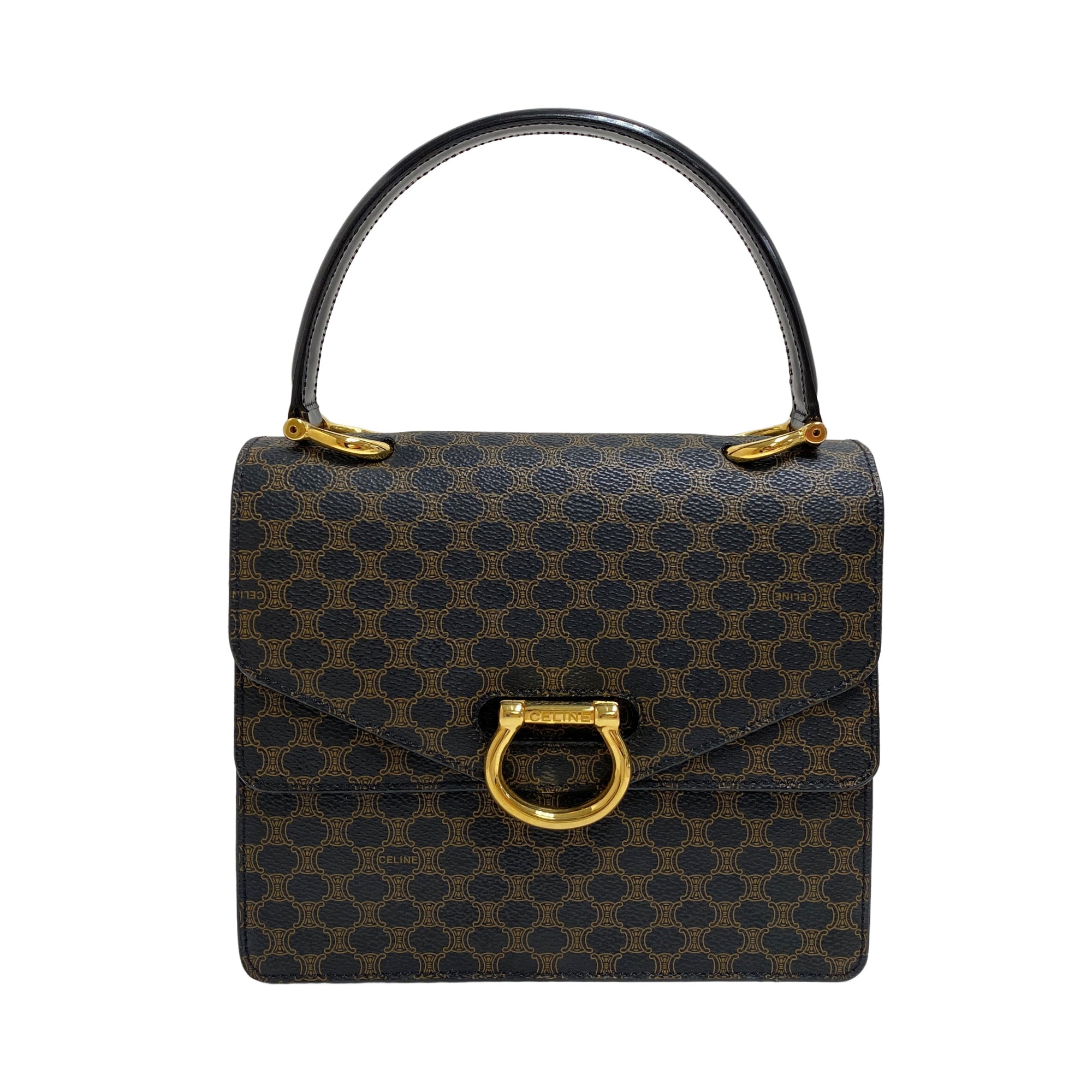 CELINE セリーヌ ハンドバッグ マカダム柄 ブラゾン トリオンフ