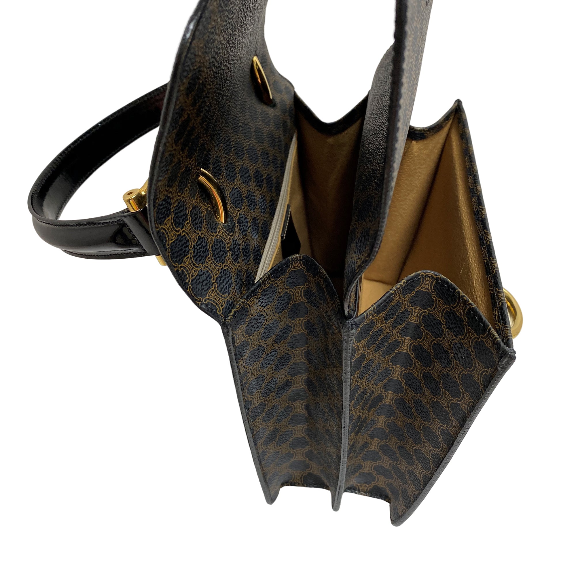 CELINE セリーヌ ハンドバッグ マカダム柄 ブラゾン トリオンフ