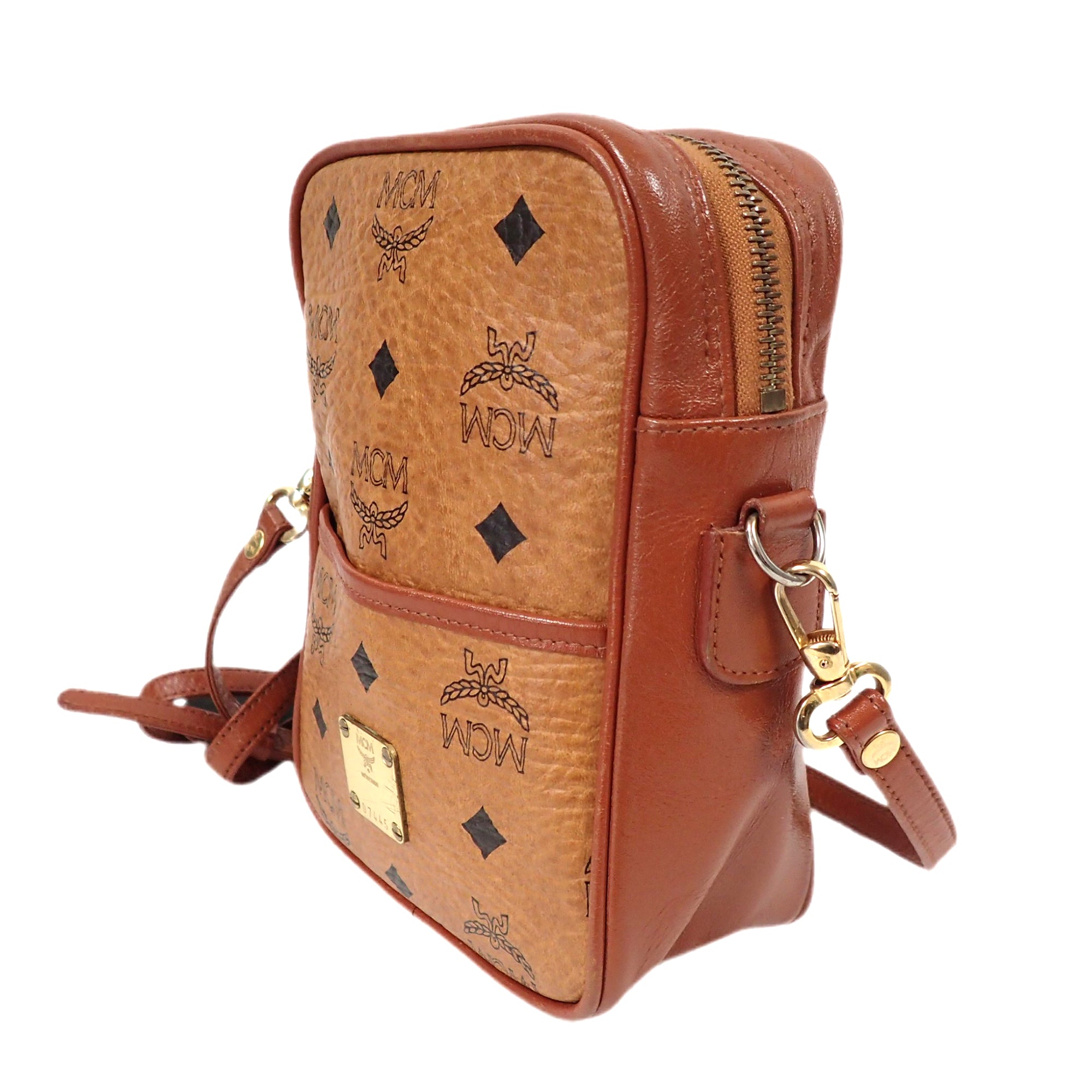 MCM レザーショルダーバッグ MCM エムシーエム ロゴ ショルダーバッグ レザー レディース