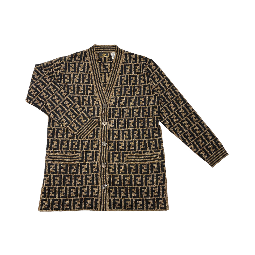 *Fendi Fendi Zukka 패턴 모노그램 카디건