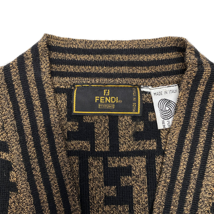 *Fendi Fendi Zukka 패턴 모노그램 카디건