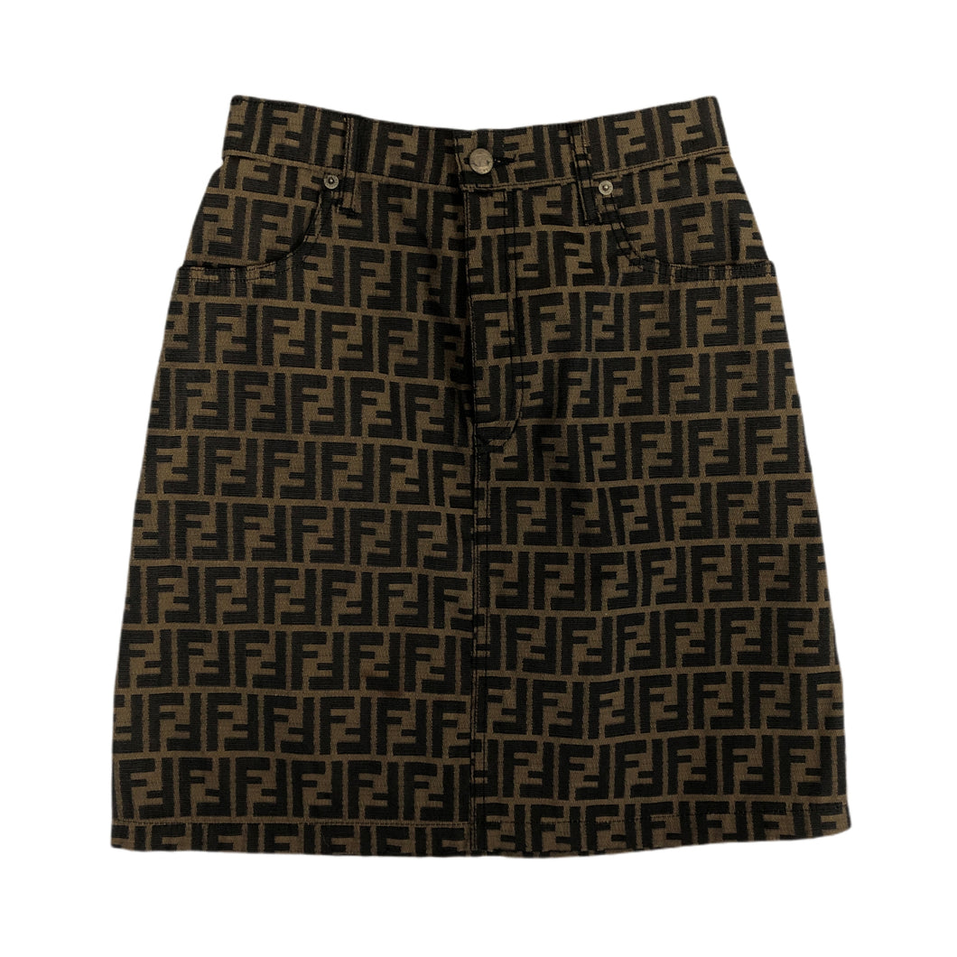 * FENDI JEANS Zucca pattern skirt