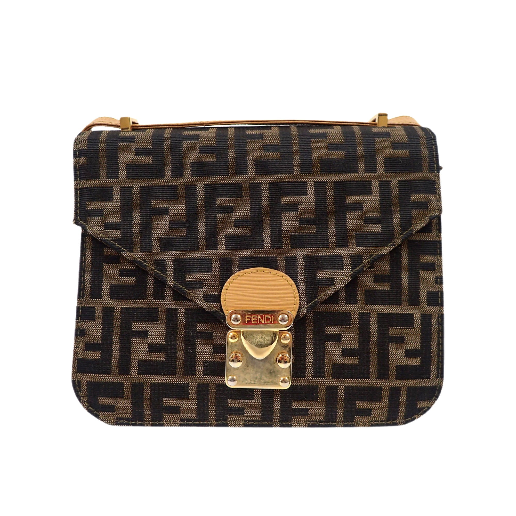 FENDI フェンディ ズッカ柄 ショルダーウォレット モノグラム ヴィンテージ FENDI フェンディ ズッカ柄 モノグラム ショルダーバッグ – VINTAGE