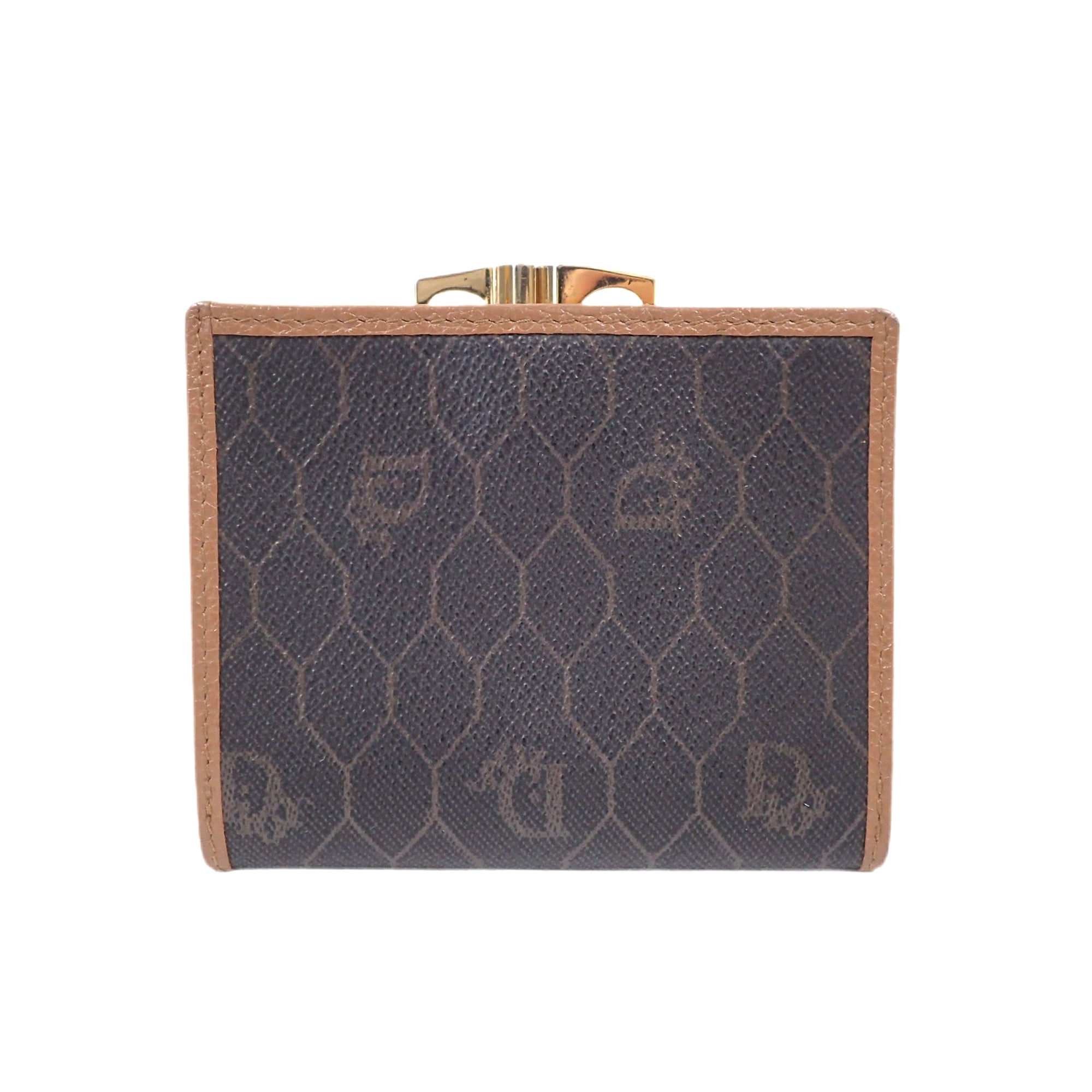 ヴィンテージ クリスチャン ディオール ハニカム 二つ折り財布