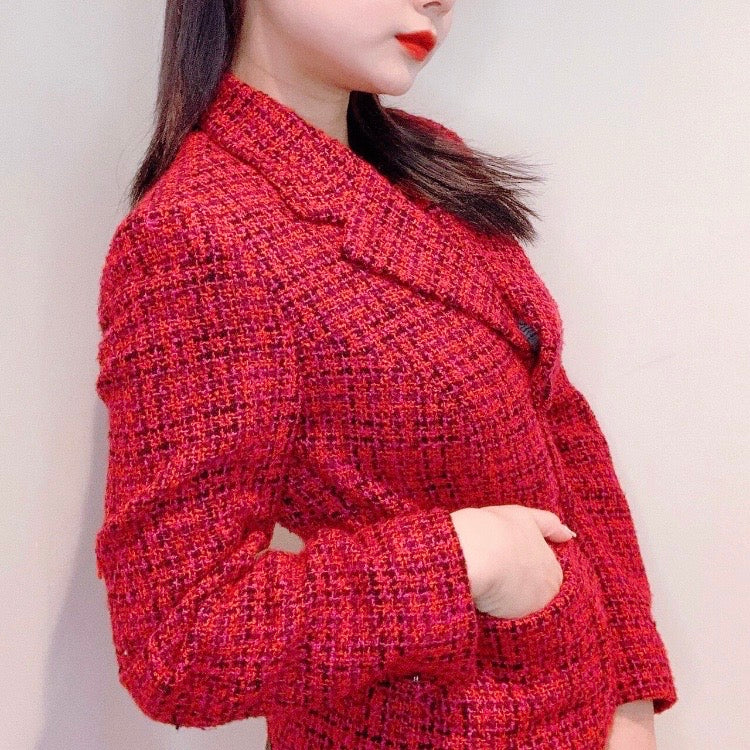 VERSACE JEANS COUTURE 范思哲JEANS粗花呢夹克