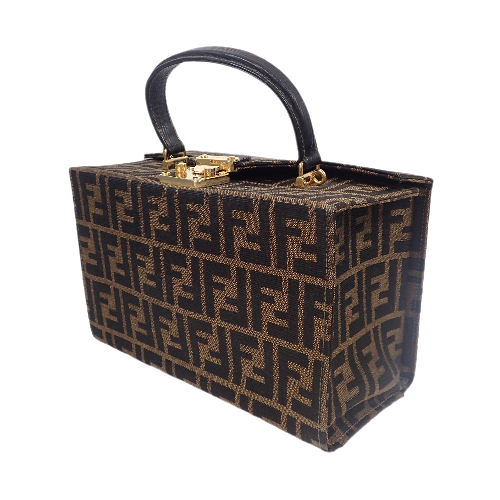 訳あり FENDI フェンディ ズッカ柄 バニティ ハンドバッグ キャンバス FENDI フェンディ ズッカ柄 バニティバッグ – VINTAGE SELECT