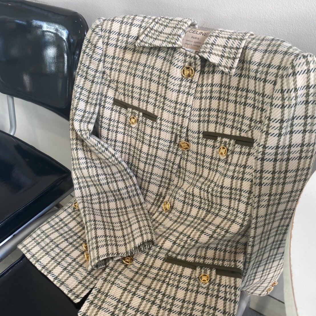 CELNE ヴィンテージ ジャケットスカート CELINE セットアップ セリーヌ 