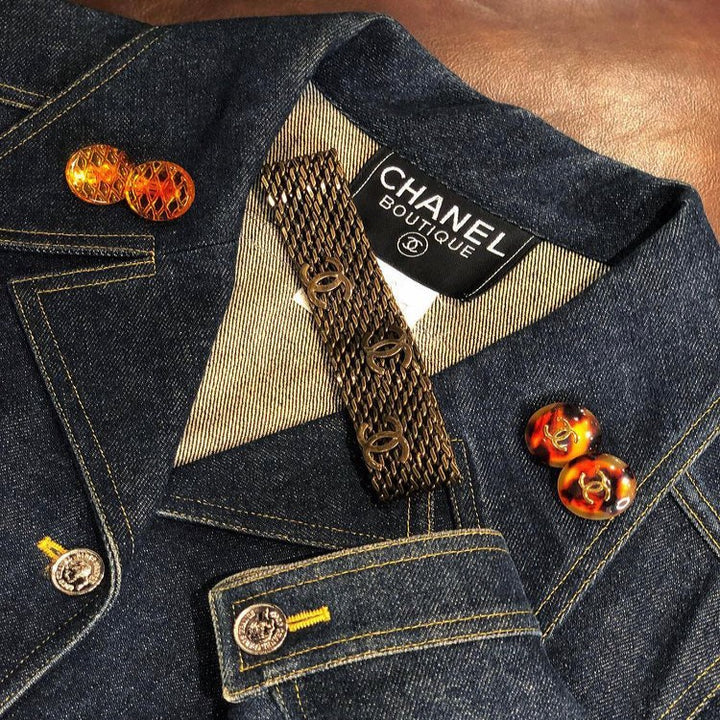 * CHANEL 샤넬 P06784V04732 데님 설치 재킷 스커트