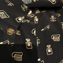 Load image into Gallery viewer, *CHANEL shirt blouse icon pattern
