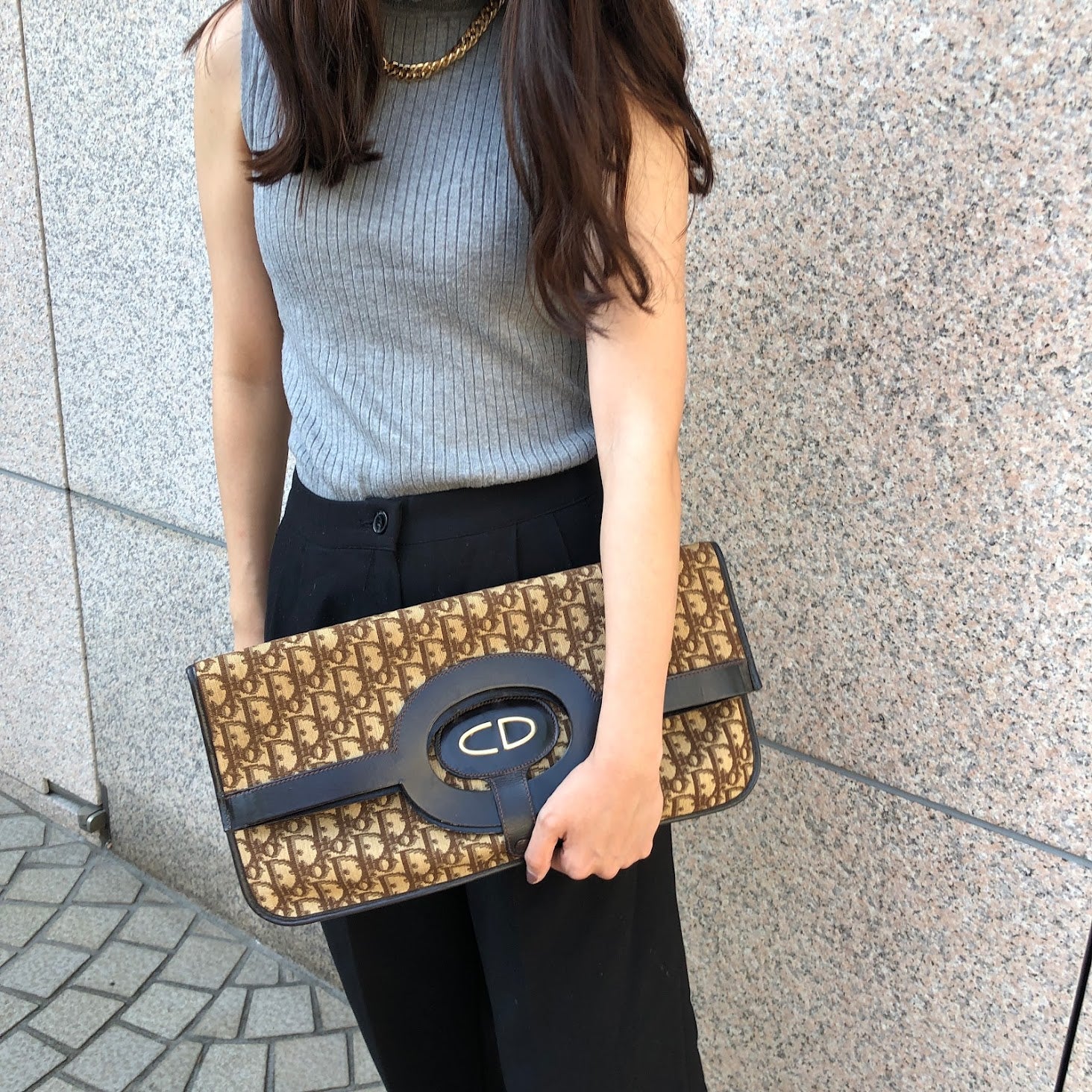 ChristianDior クリスチャンディオール トロッター柄 ロゴグラム